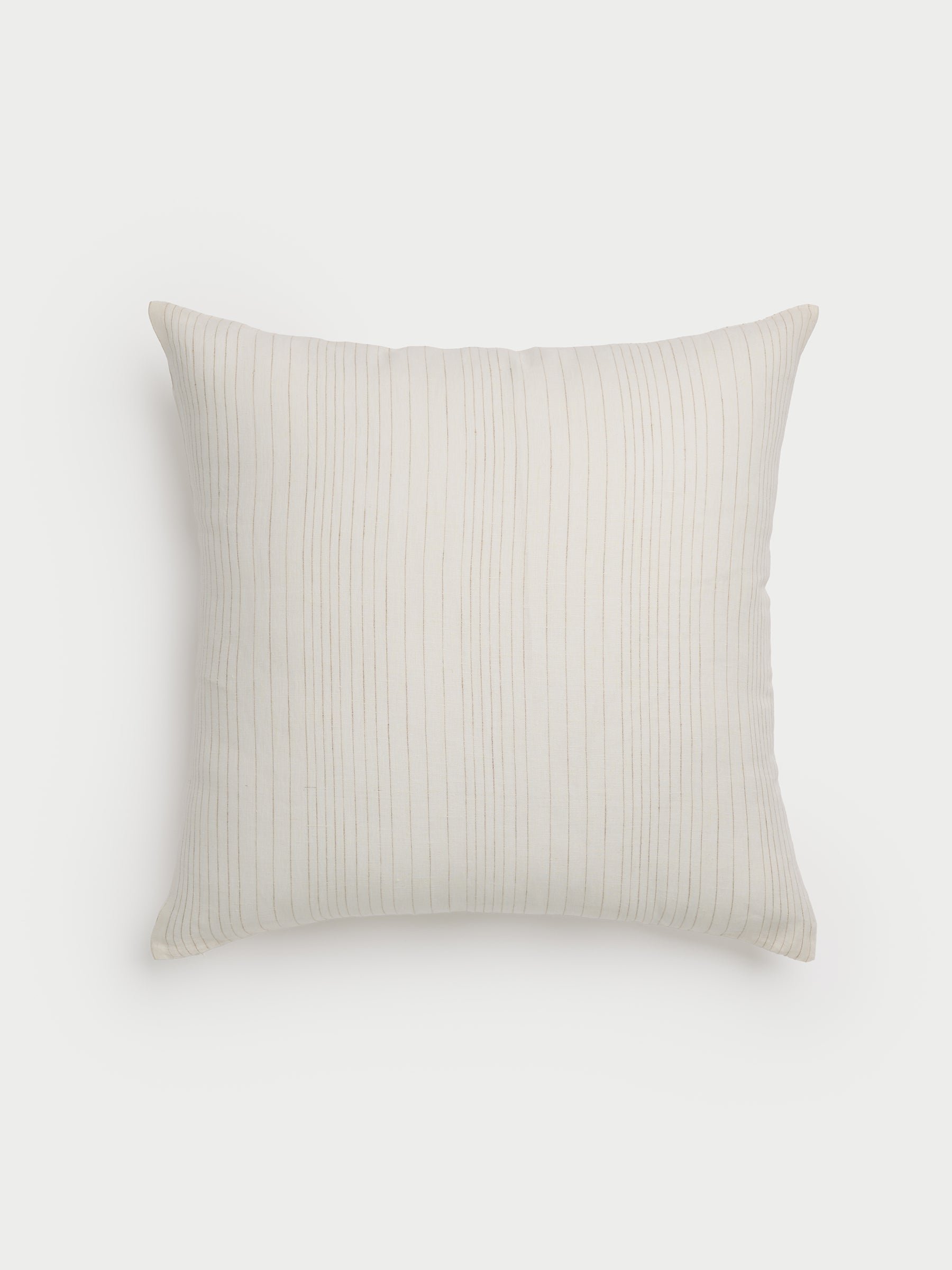 Cozy Earth striped throw pillow with plain white background |Color:Ecru|Size:26" x 26"