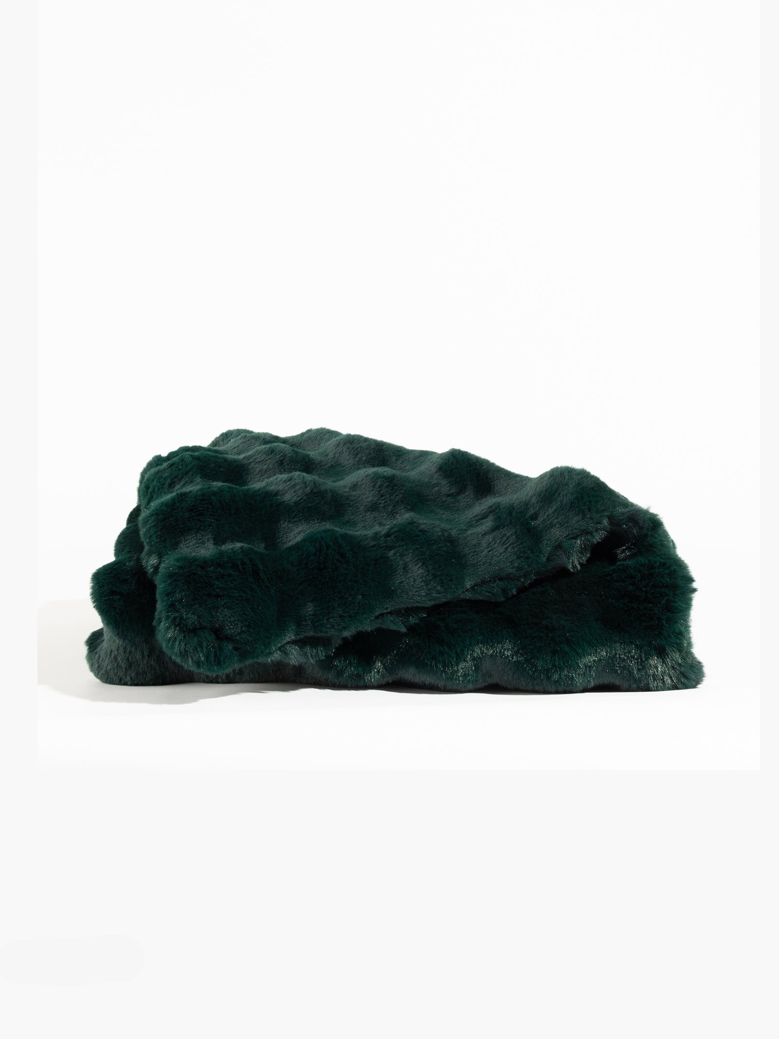 Emerald bubble cuddle blanket folded with white background 