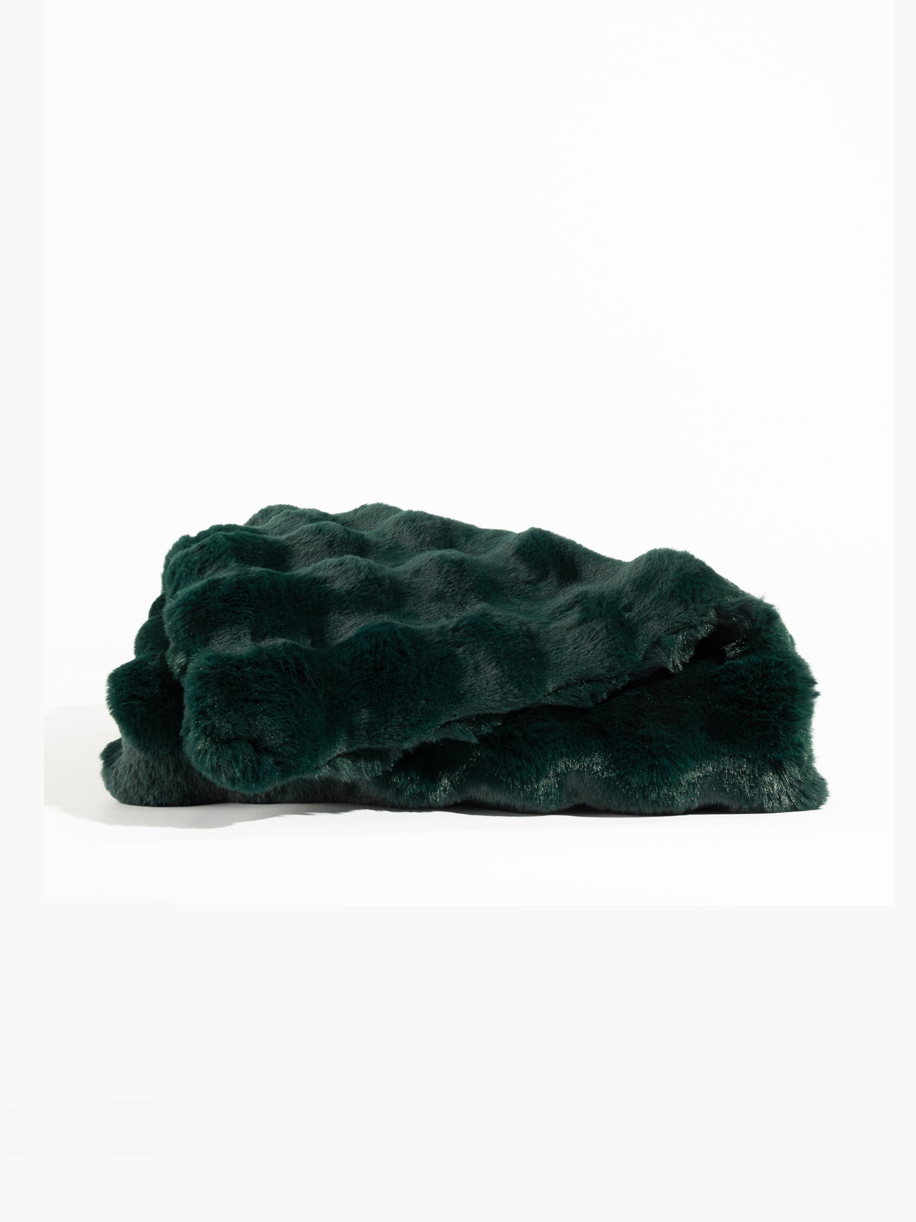 Emerald bubble cuddle blanket folded with white background |Color:Emerald