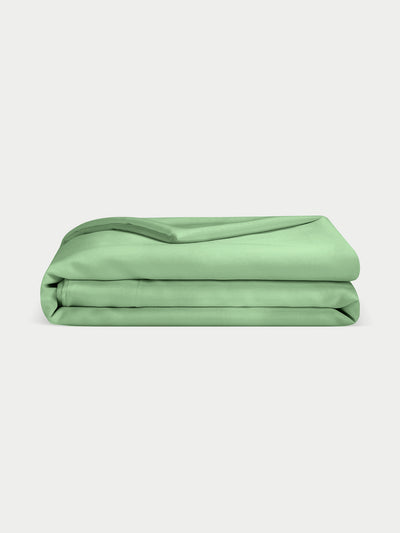 Fern Bamboo Duvet Cover neatly folded. Photo taken with white background. |Color: Fern