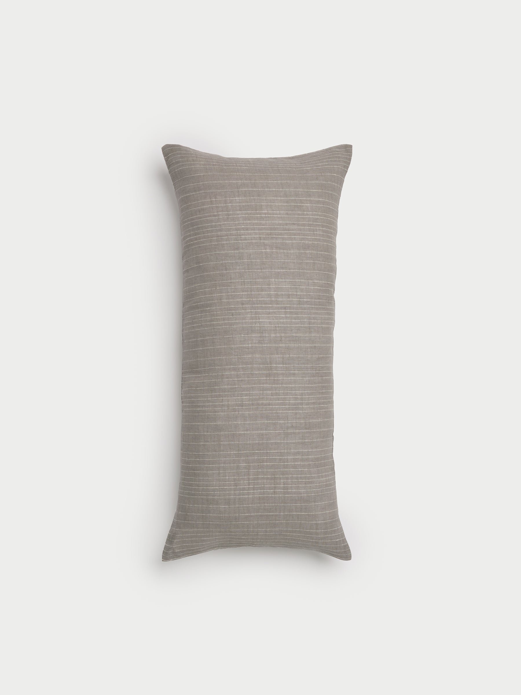 Cozy Earth striped throw pillow with plain white background 