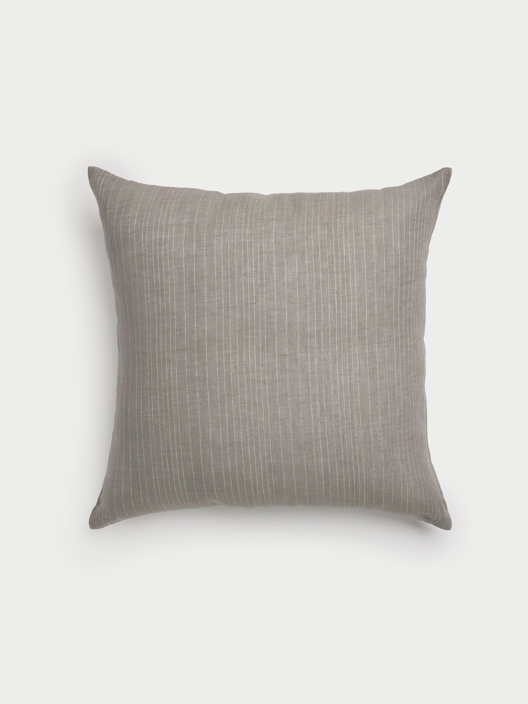 Cozy Earth striped throw pillow with plain white background |Color:Grey|Size:26" x 26"