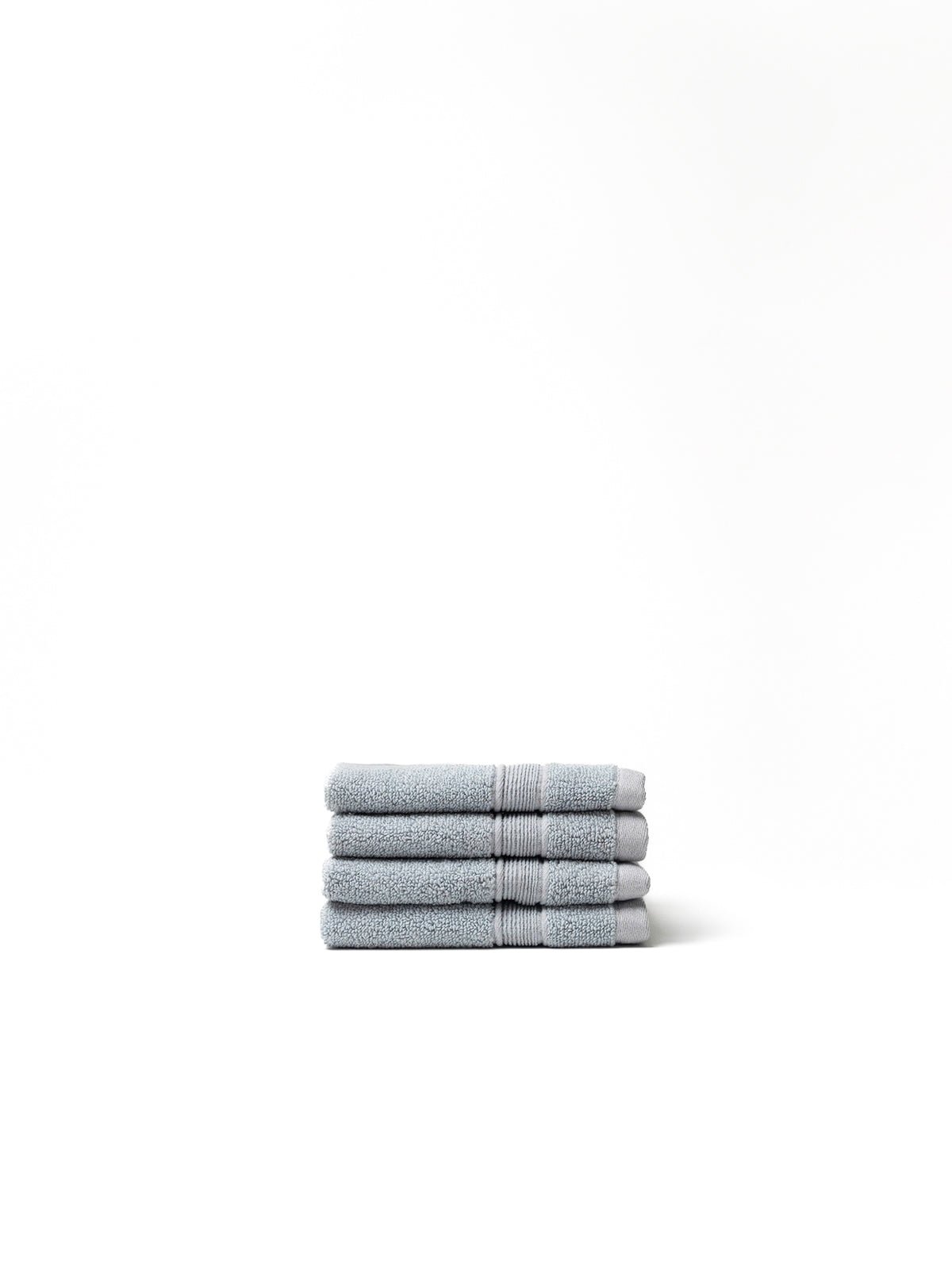 Harbor mist washcloths folded with white background 