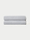 Nantucket Bath Sheets in the color Heathered Harbor Mist. The bath sheets are neatly folded. The photo of the bath sheets was taken with a white background.|Color:Heathered Harbor Mist