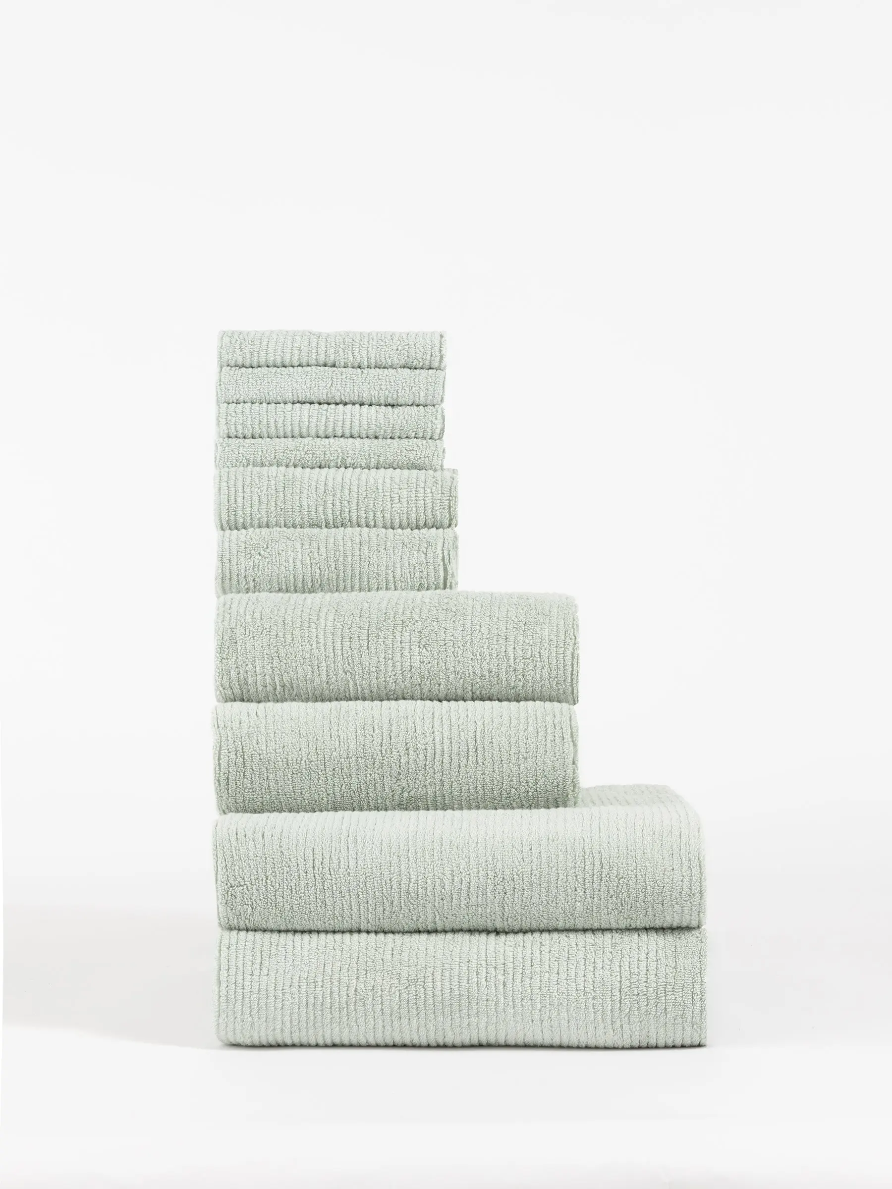 Ribbed Terry Bath Towel Set