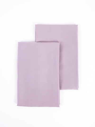 Flat lay of two standard/king pillowcases in Lavender 