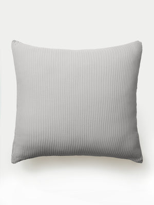 Light Grey coverlet euro sham with white background |Color:Light Grey