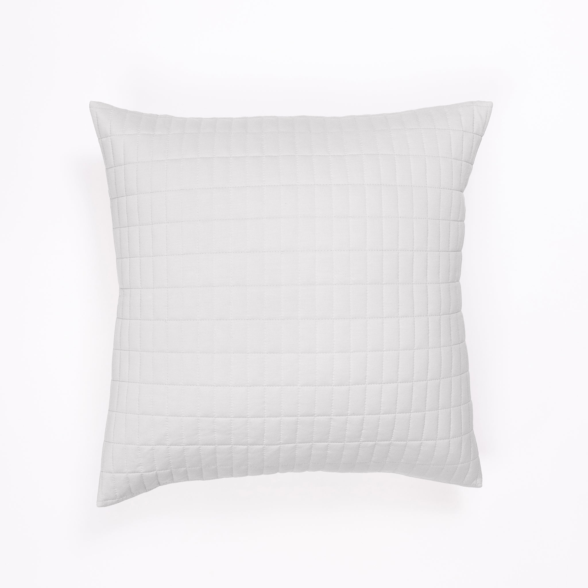 Euro light grey sham with white background