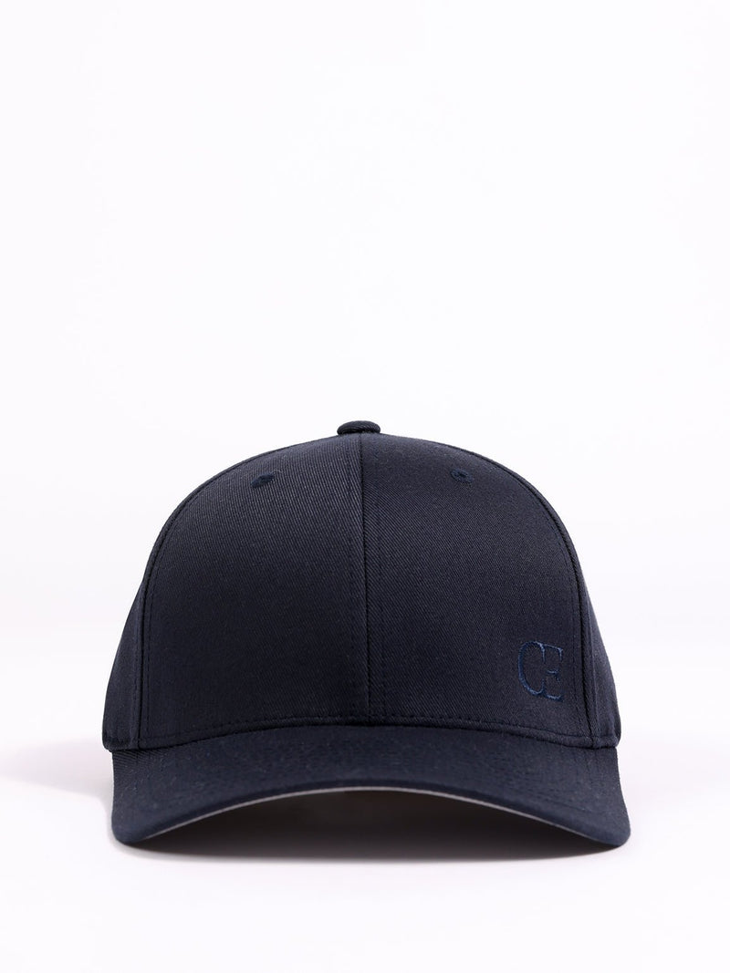 Navy urban classic hat with white background