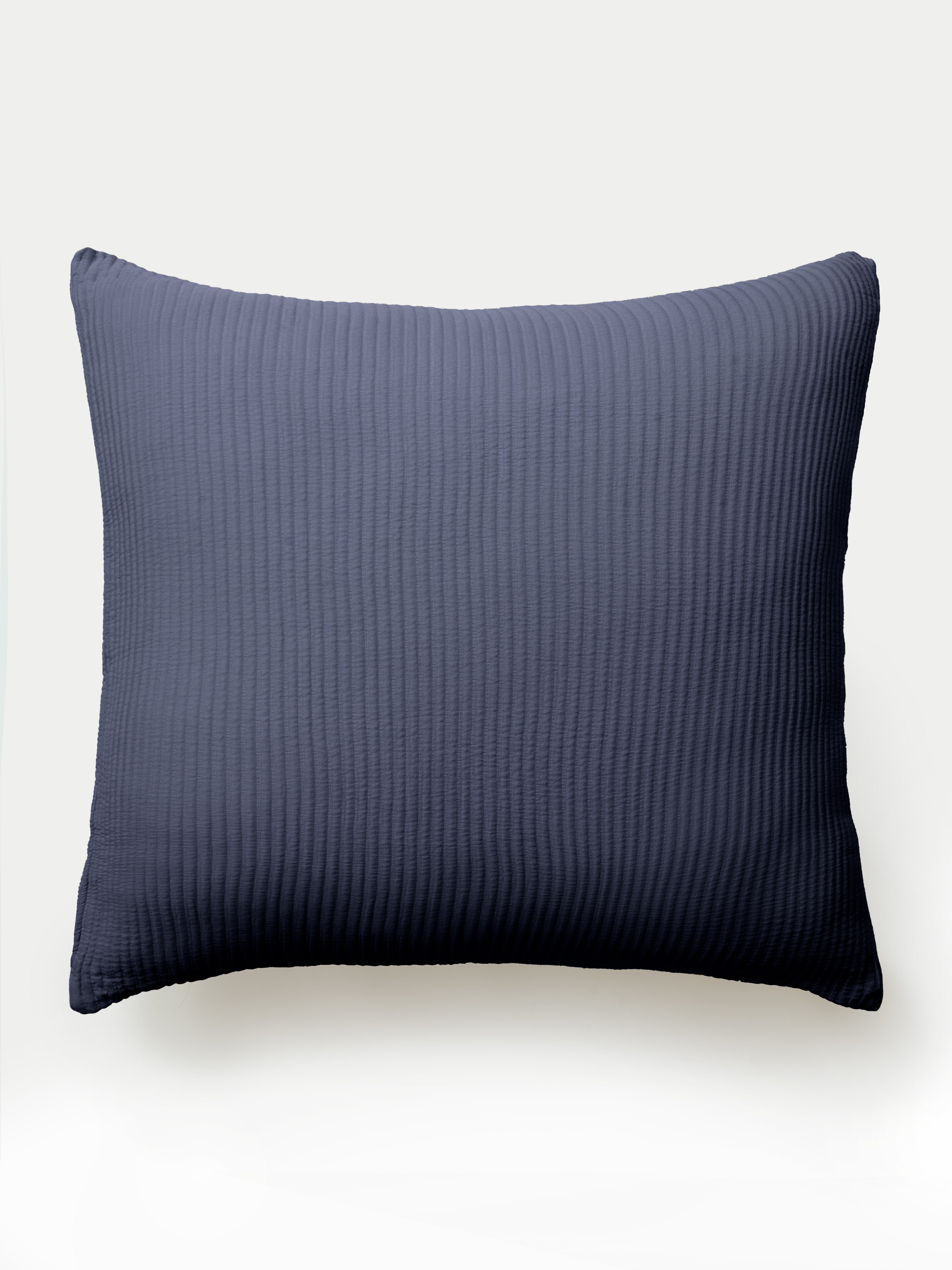 Navy euro coverlet sham with white background |Color:Navy