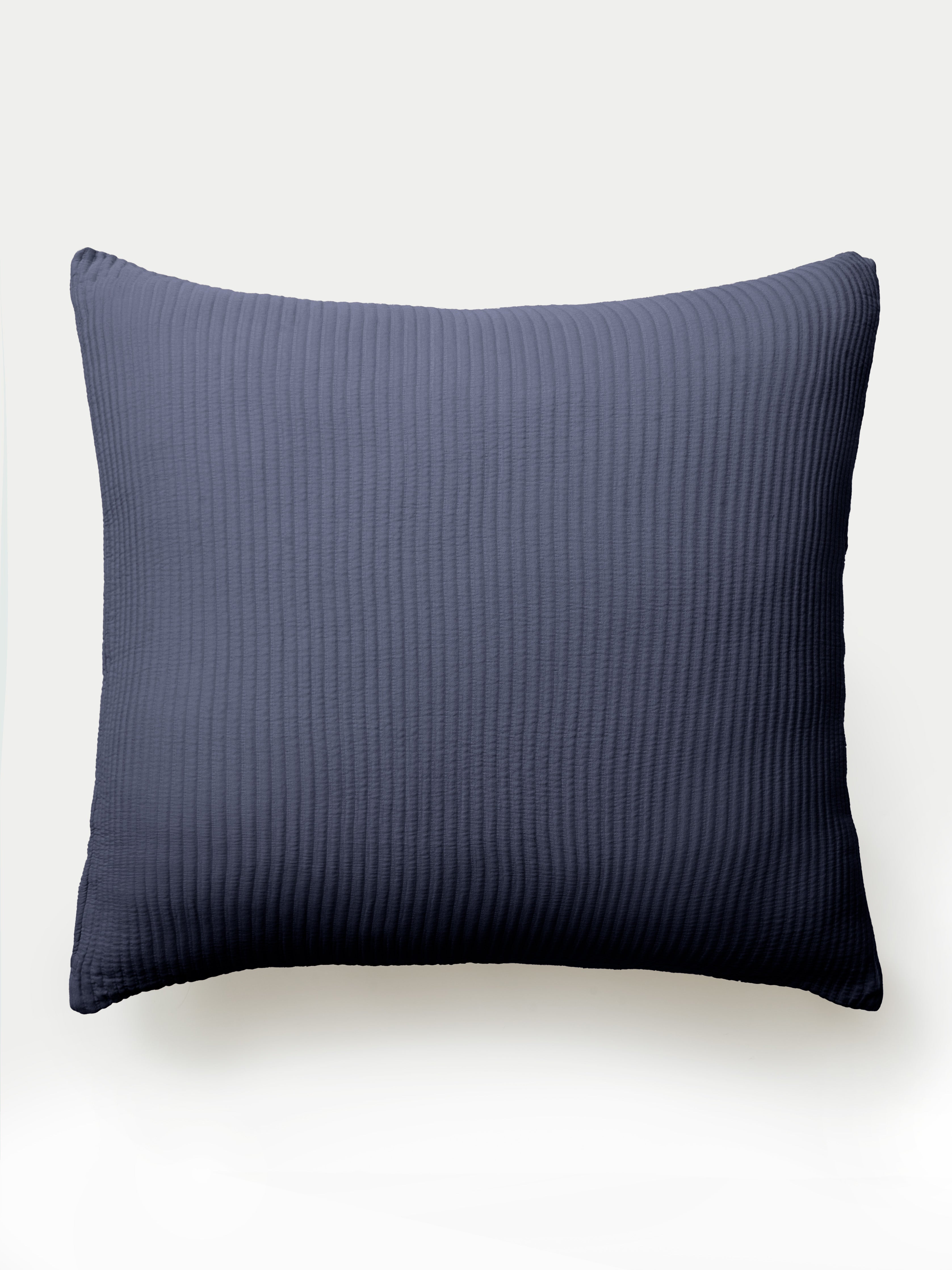 Navy euro coverlet sham with white background |Color:Navy