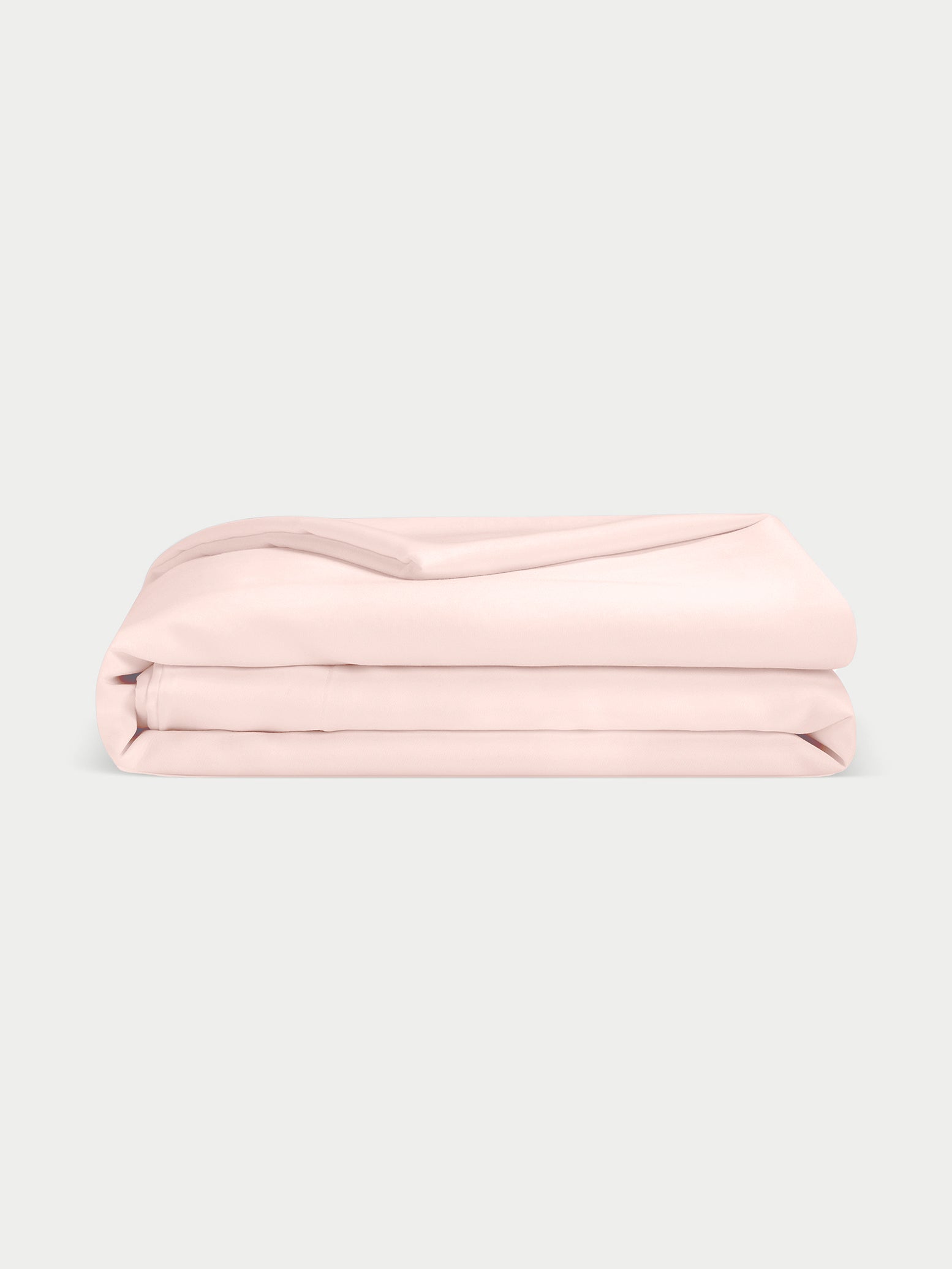 Peony Bamboo Duvet Cover neatly folded. Photo taken with white background. |Color: Peony