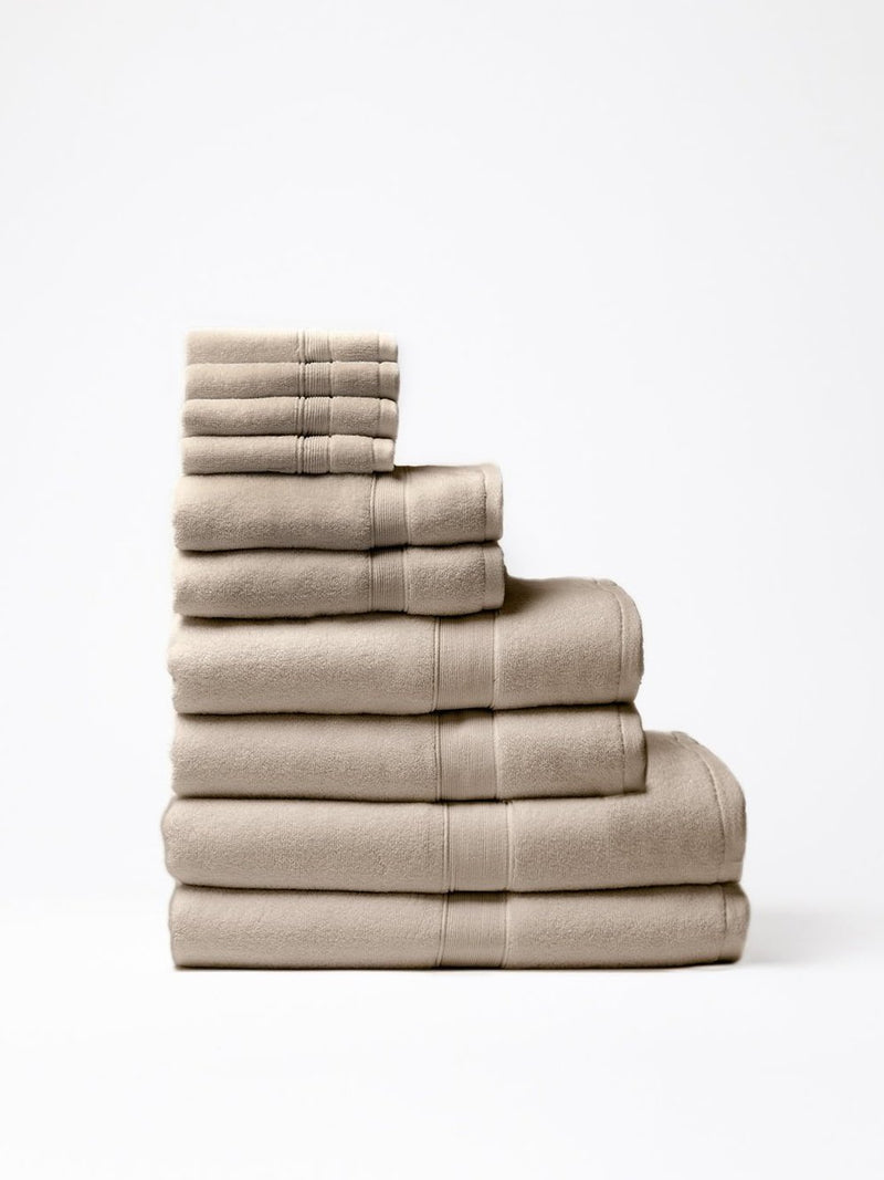 Complete luxe bath bundle folded with white background