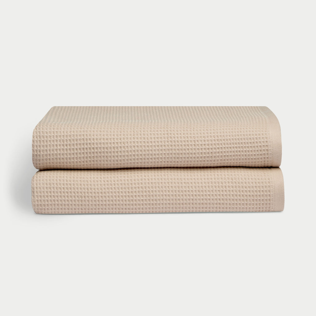 Waffle Bath Sheets (Light gray)