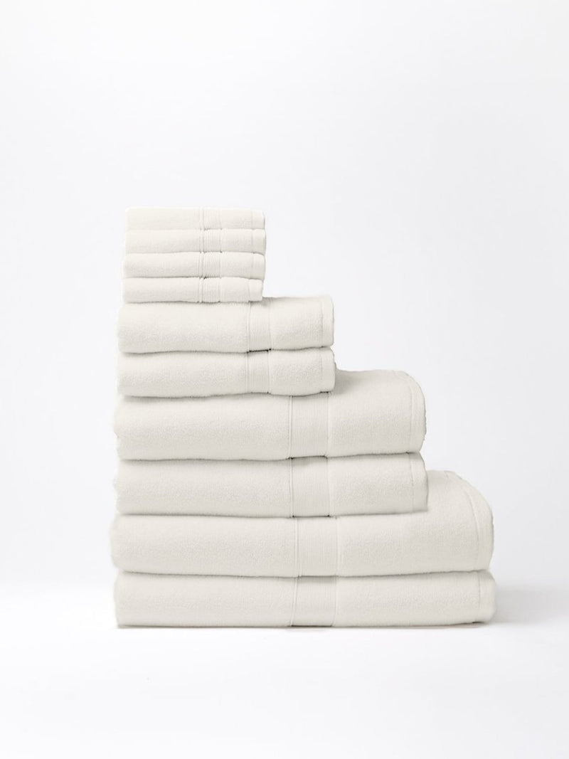 Complete luxe bath bundle folded with white background