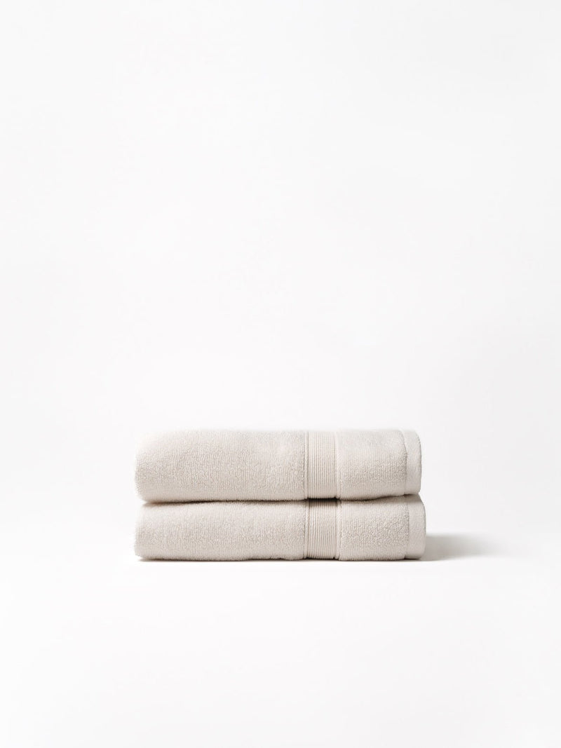 Seashell hand towels folded with white background