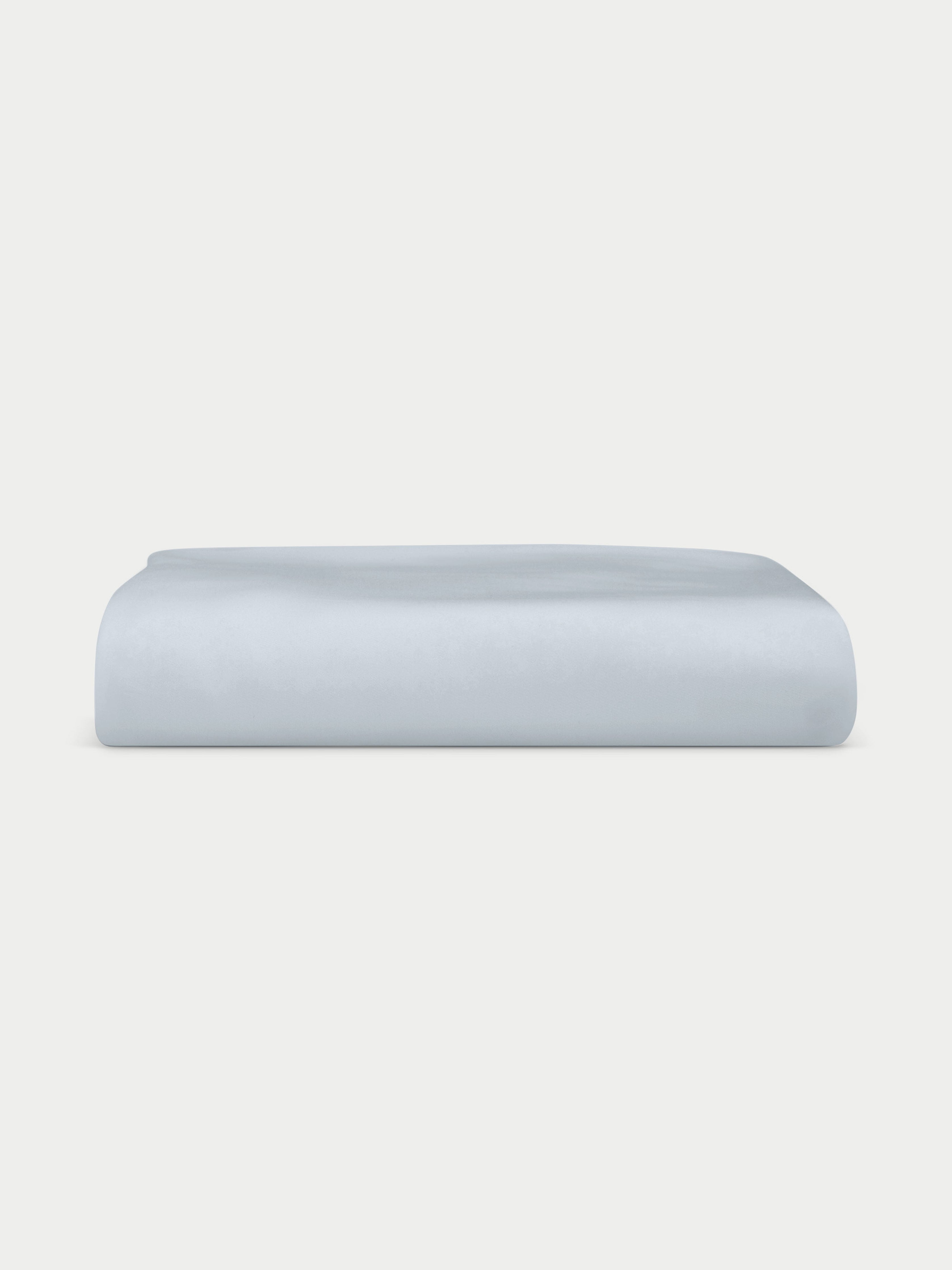 Shore fitted sheet folded with white background |Color:Shore