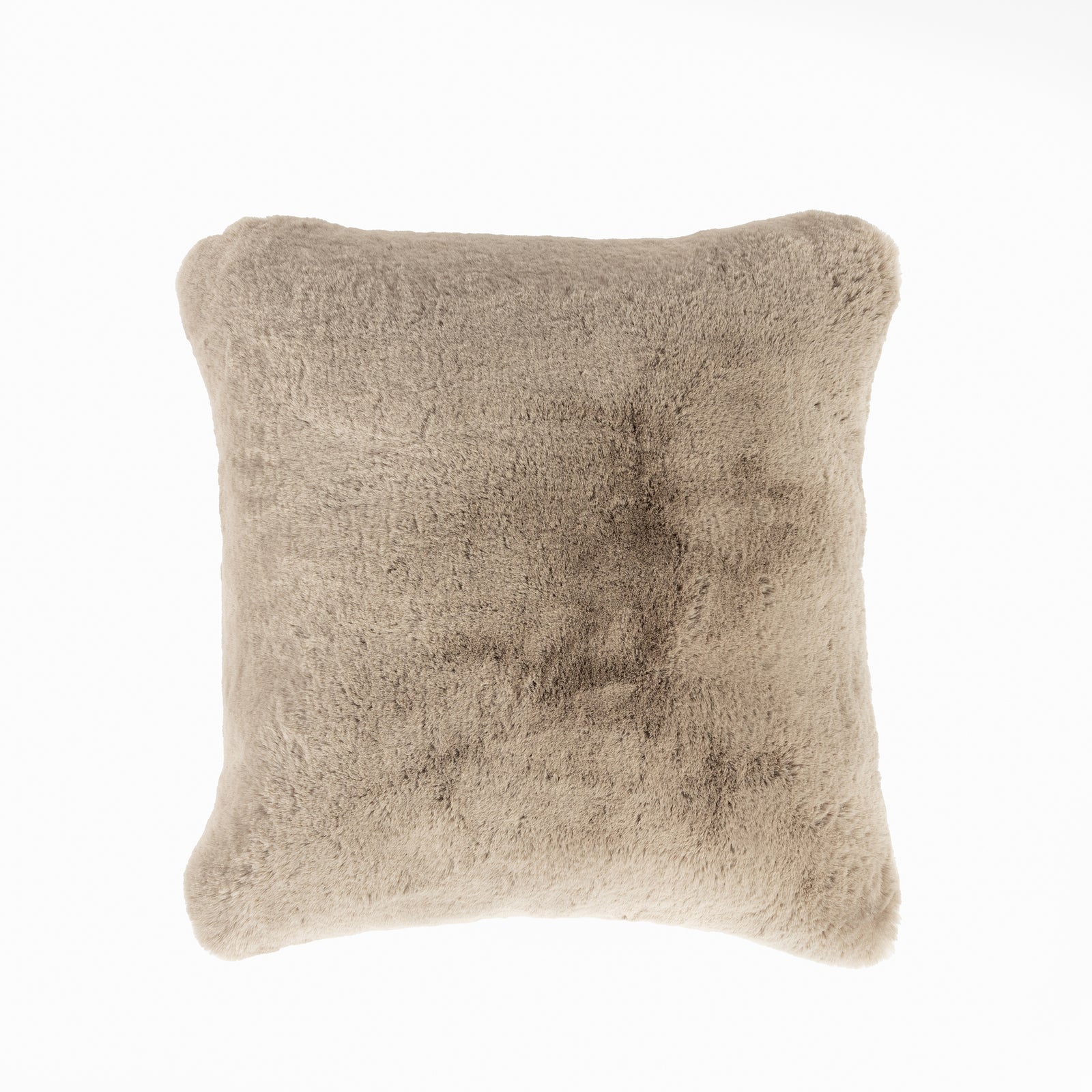 A square, fluffy 'Cuddle Pillow' by Cozy Earth against a plain white background, featuring a soft and slightly plush beige texture. 