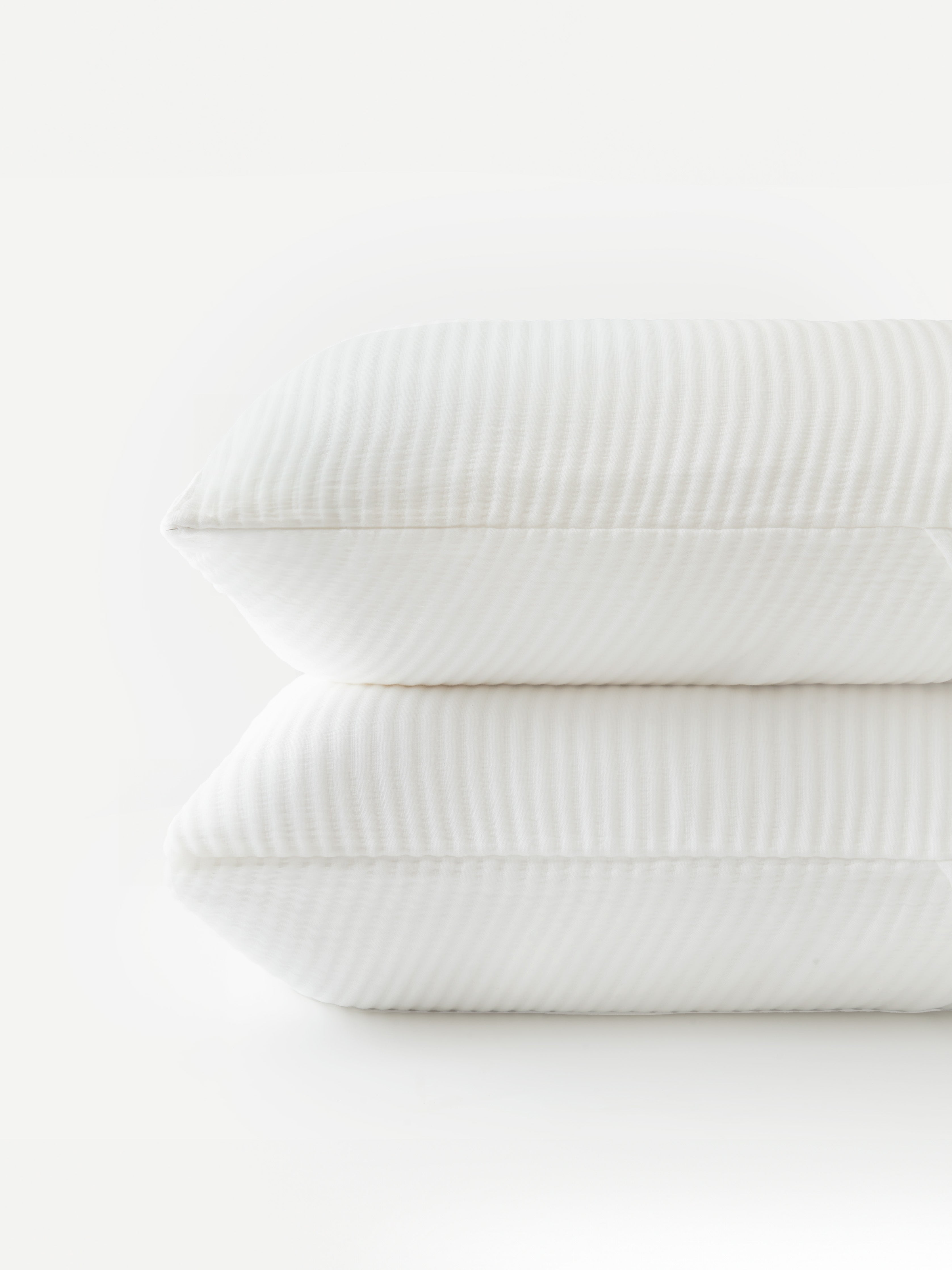 2 white coverlet shams with white background |Color:White