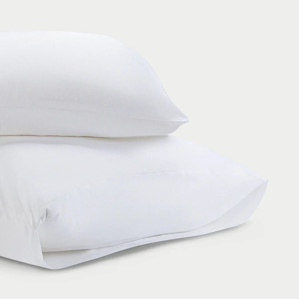 A set of two Cozy Earth Bamboo Pillowcases in white