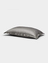A single Cozy Earth Bamboo Quilted Sham in gray with a subtle star pattern is displayed on a plain white background.|Color:Charcoal