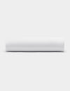 A Cozy Earth Bamboo Fitted Sheet, neatly rolled in a white cylinder, is displayed horizontally against a white background.|Color:White
