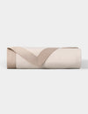 The Cozy Earth Bamboo Blanket is neatly folded, cream-colored with a beige satin trim, and displayed on a plain white background. |Color:Oat/Driftwood