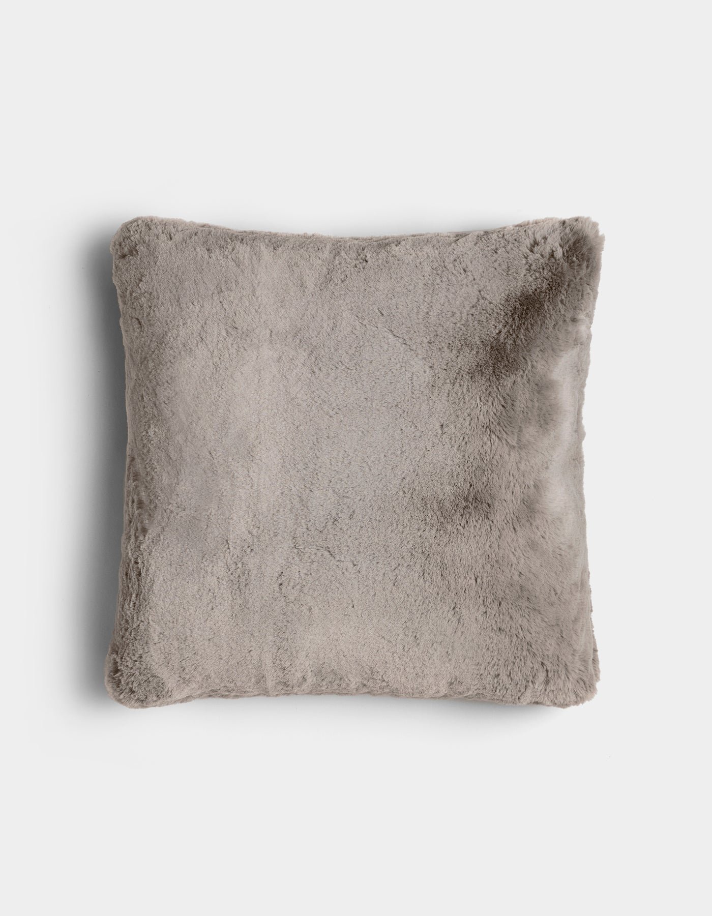 The Cuddle Pillow by Cozy Earth is a square, light gray plush pillow with a soft, fuzzy texture, displayed on a plain white background.|Color:Dove Grey