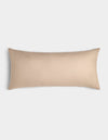 The Cozy Earth Linen Throw Pillow, rectangular and beige with a smooth fabric cover, is displayed against a plain white background.|Color:Birch |Size:14" x 30"