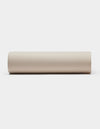 A Soft-Wash Cotton Fitted Sheet by Cozy Earth is displayed flat on a plain white background.|Color:Driftwood