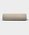 The Bamboo Jersey Fitted Sheet by Cozy Earth, shown in light beige with a smooth fabric texture, is displayed against a plain white background.|Color:Driftwood