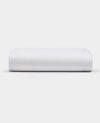 The Cozy Earth Cooling Mattress Protector is shown against a plain white background. It appears firm, rectangular with smooth, rounded edges, and has a crisp white finish.