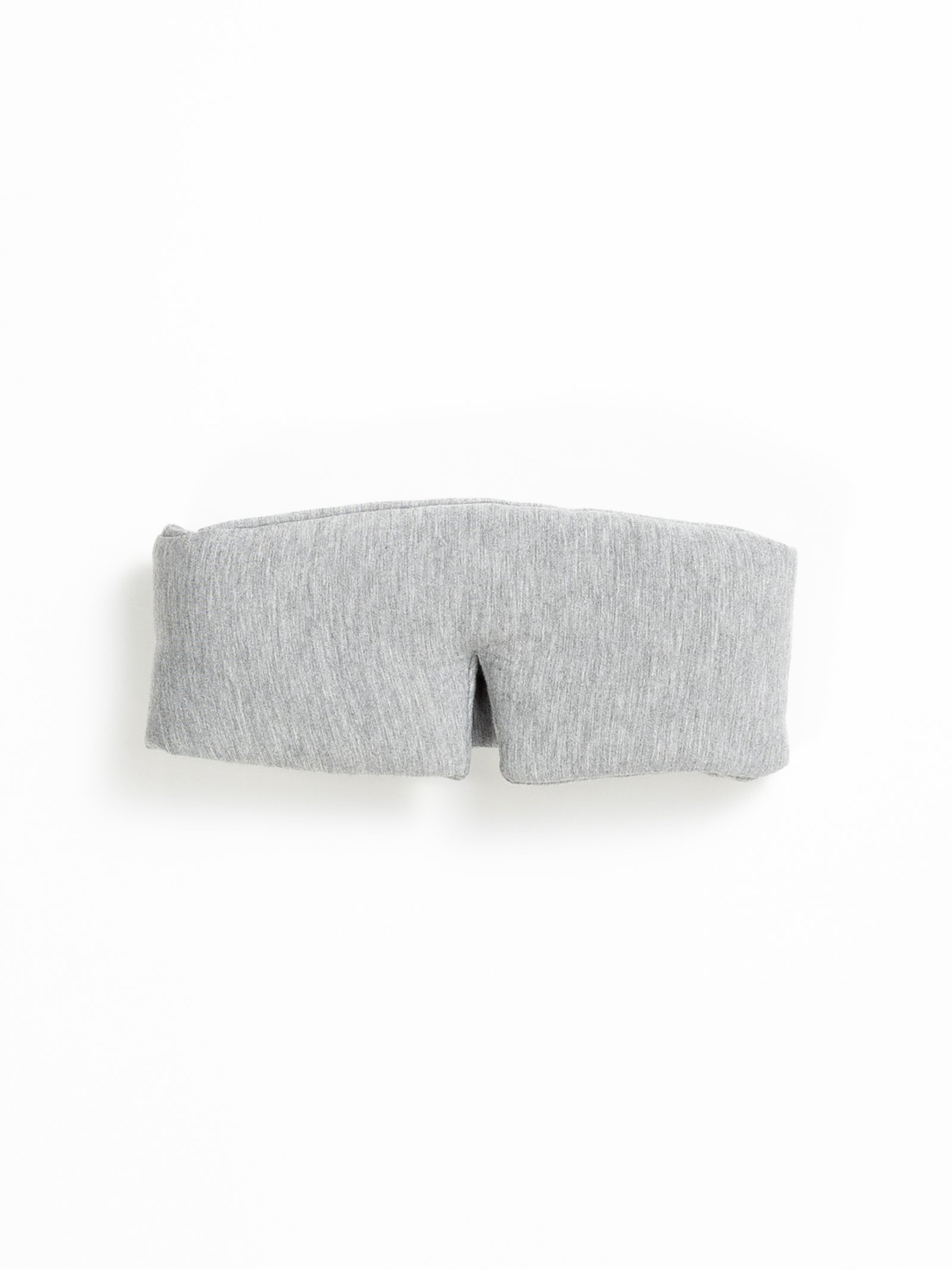 The Cozy Earth Adjustable Bamboo Sleep Mask in Grey is pictured on a white background. 