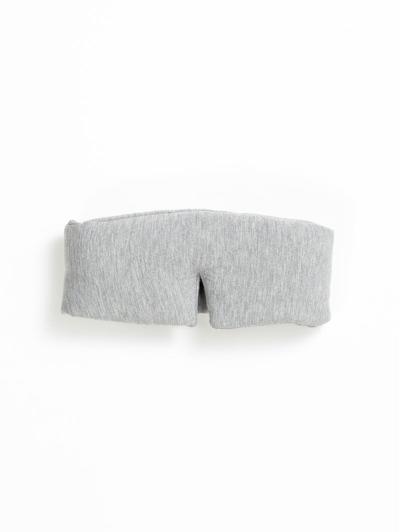 The Cozy Earth Adjustable Bamboo Sleep Mask in Grey is pictured on a white background.