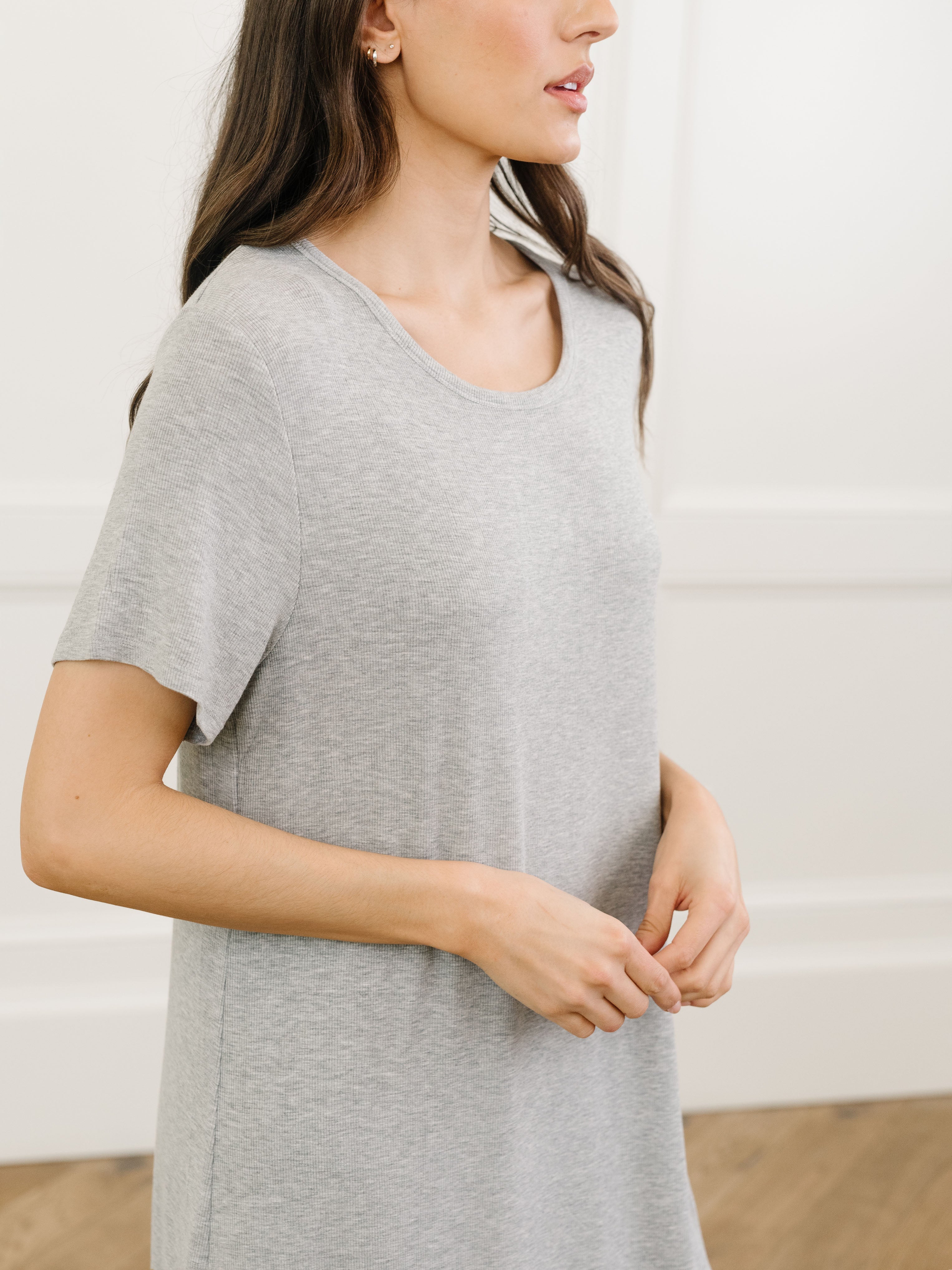 Women's Bamboo Rib-Knit Boyfriend Dress - Last Chance | Cozy Earth