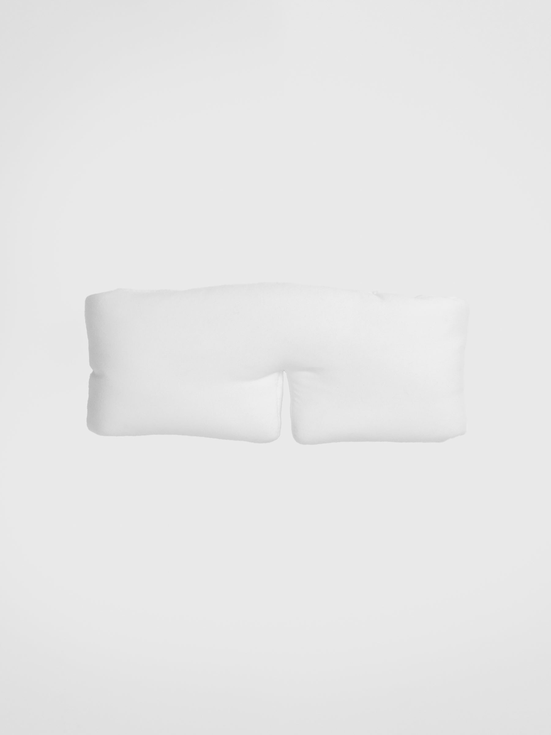 The Cozy Earth Adjustable Bamboo Sleep Mask in Ivory is pictured on a white background. |Color:Ivory