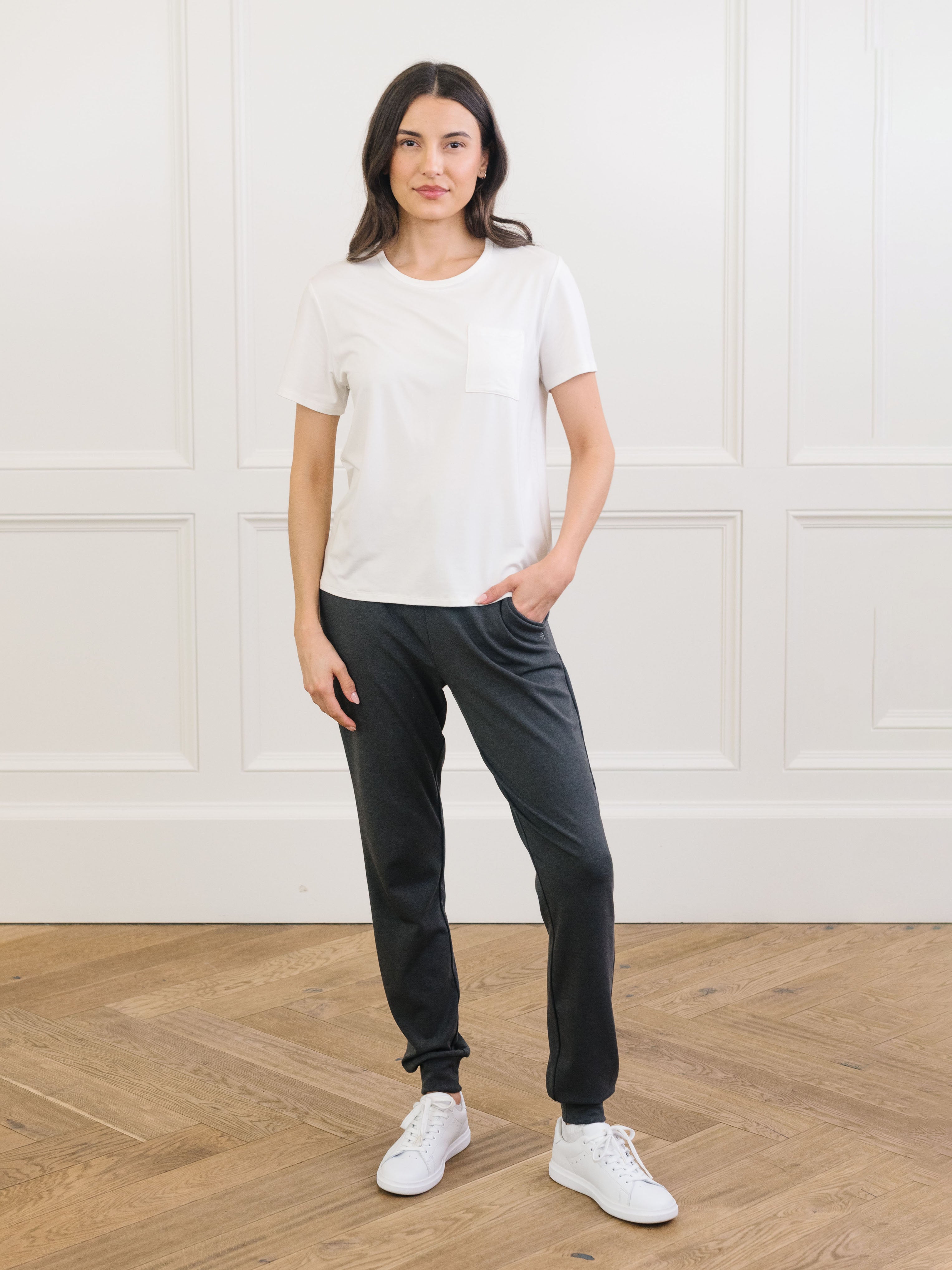 Women's Bamboo Stretch-Knit Lounge Tee | Cozy Earth