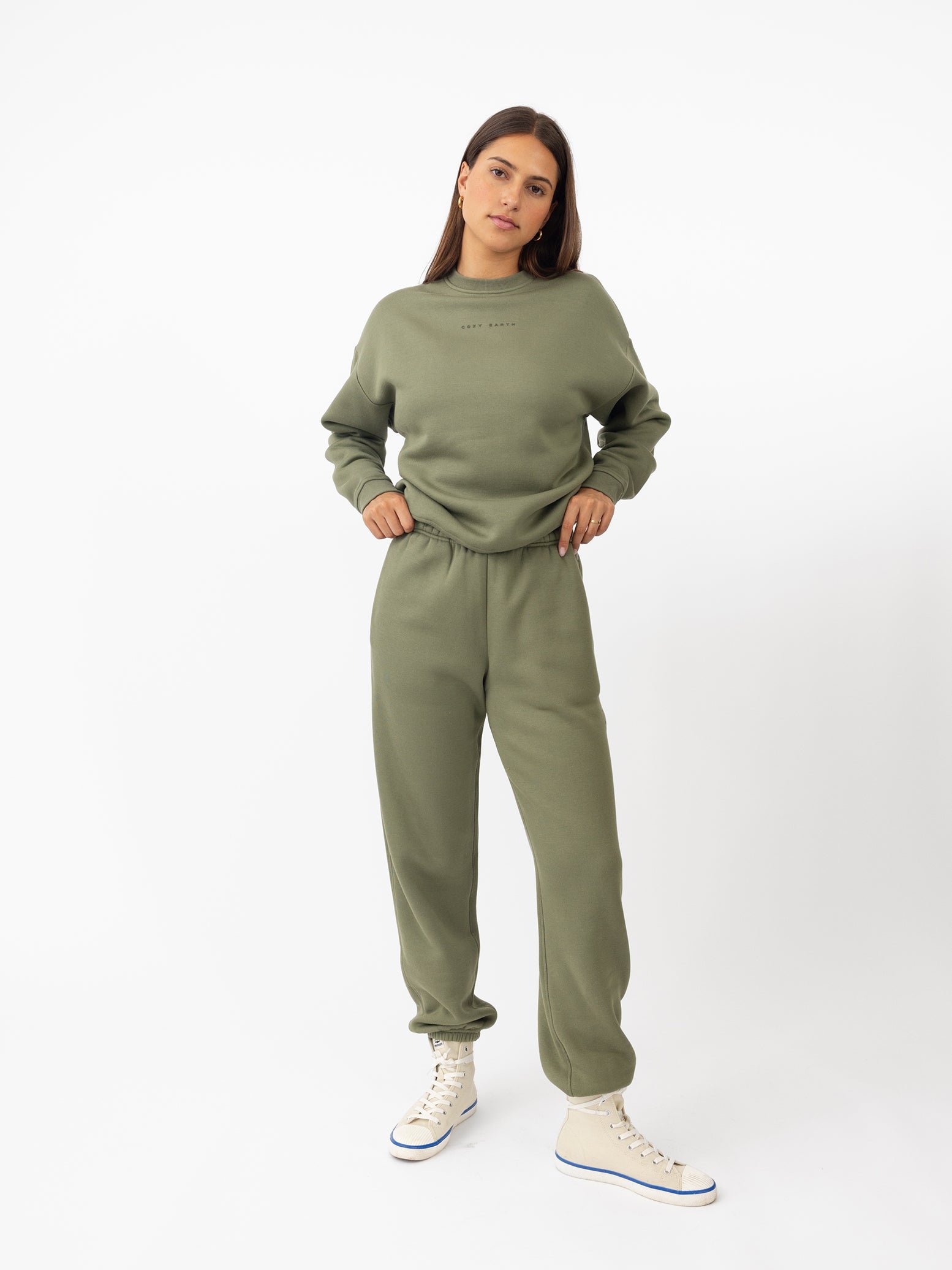  Woman wearing Juniper CityScape Sweat Pant with white background 