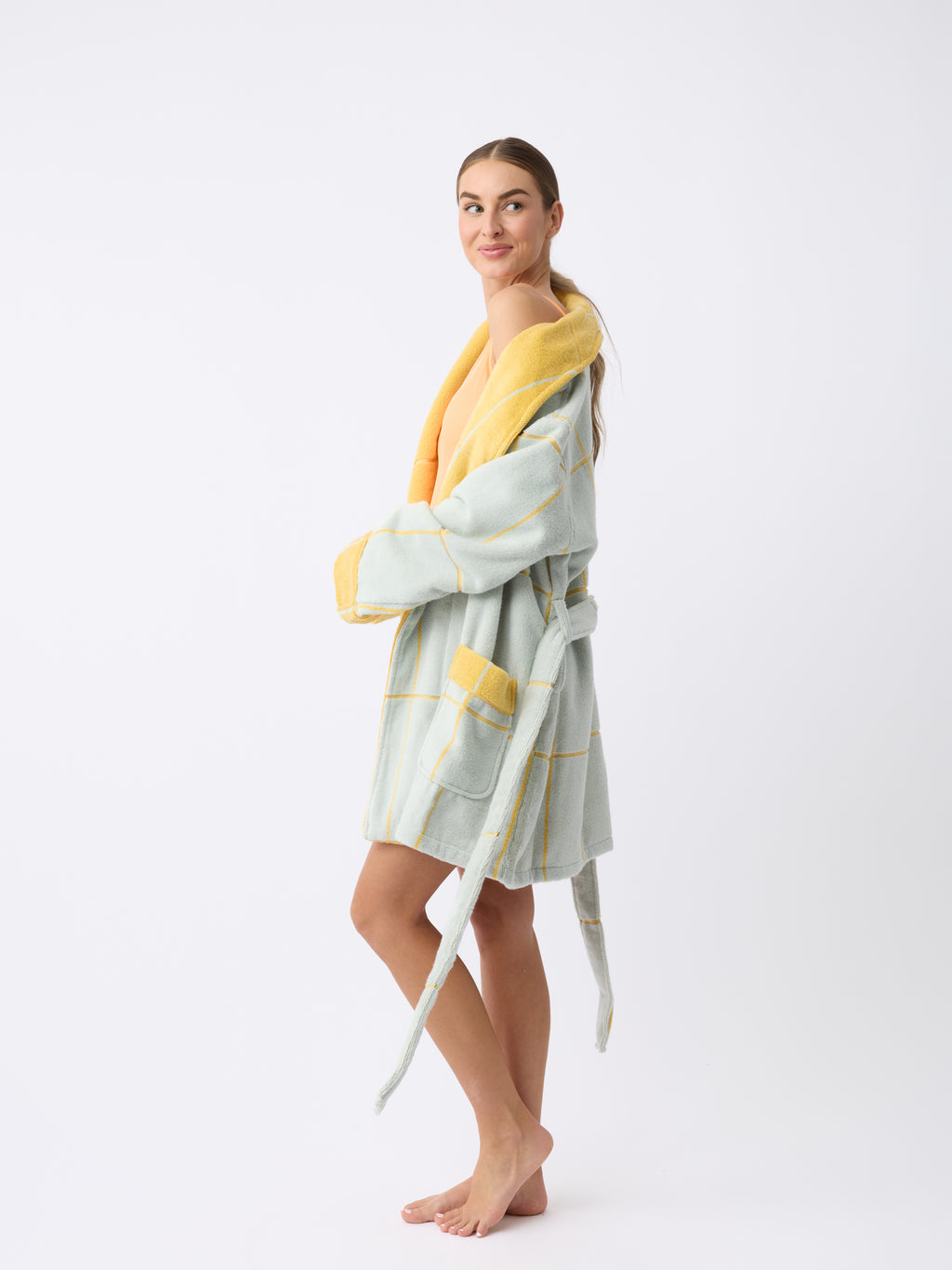 Windowpane Resort Robe - Last Chance | Cozy Earth