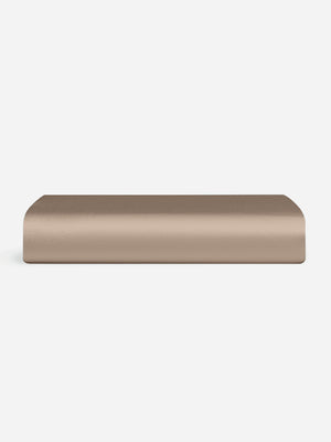 Walnut fitted sheet folded with white background |Color:Walnut
