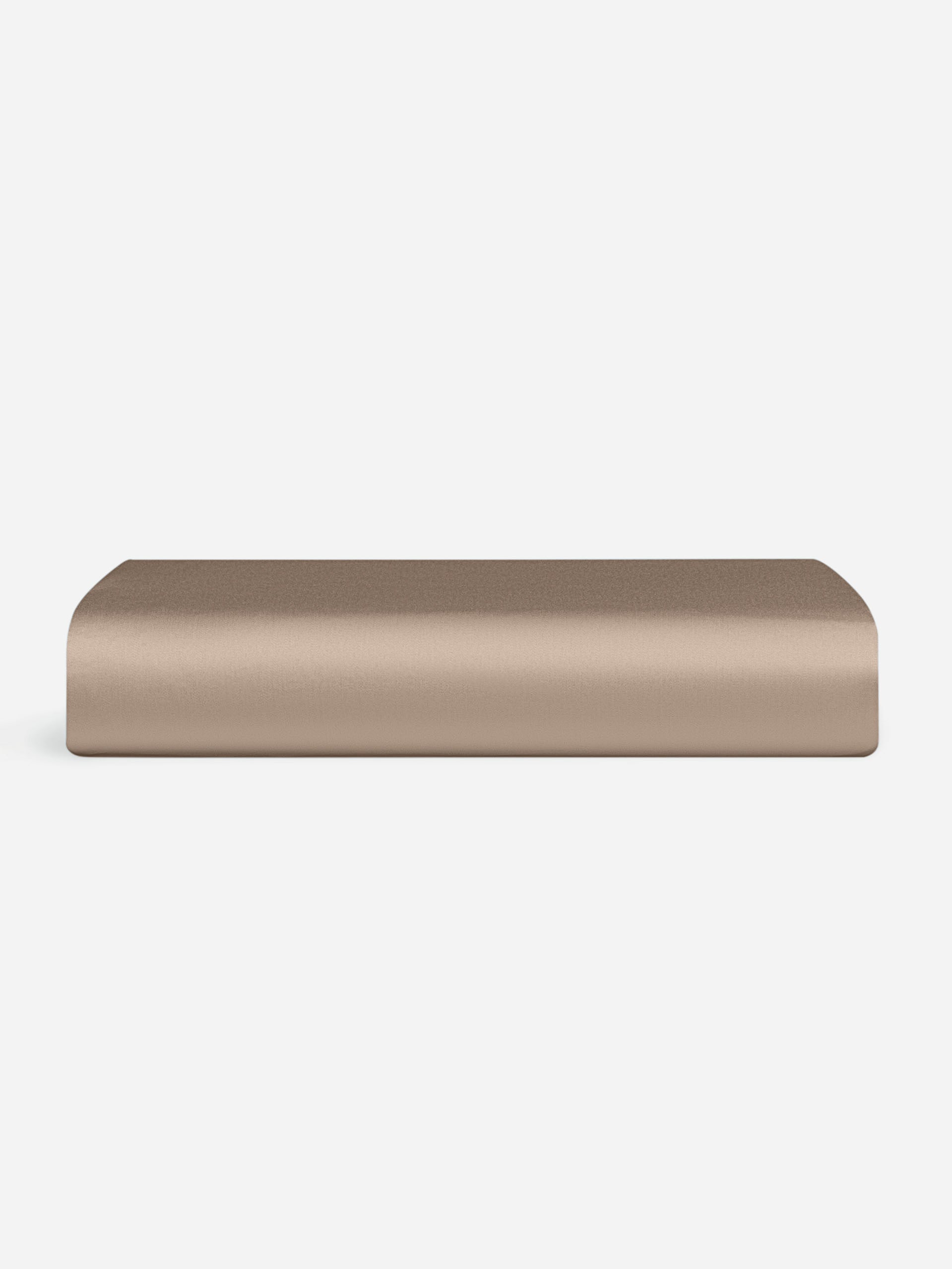 Walnut fitted sheet folded with white background 