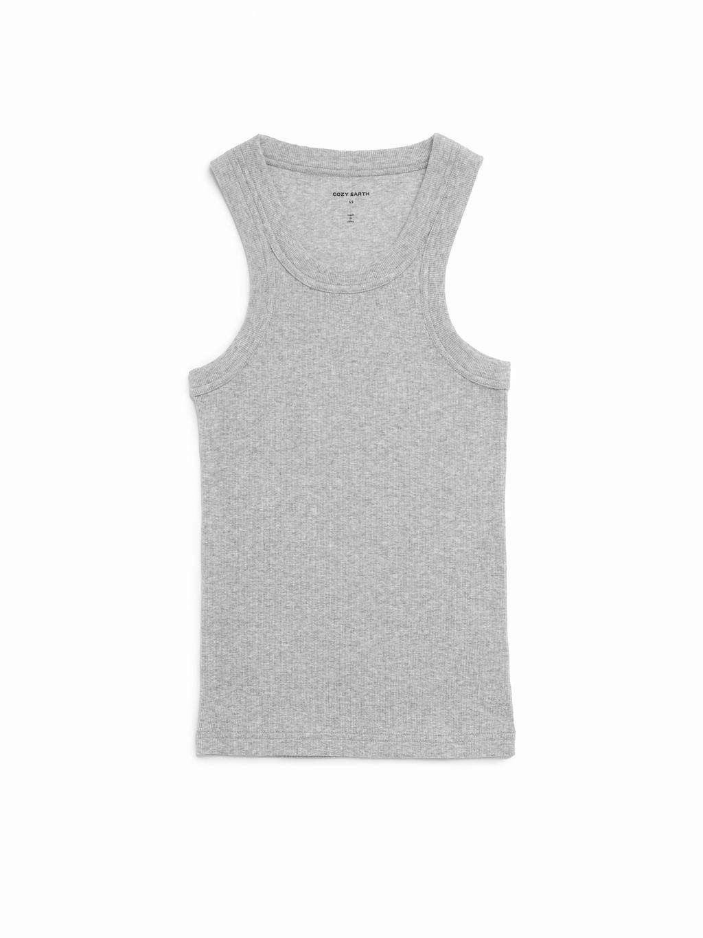 Women’s Fine Ribbed Tank in Heather Grey