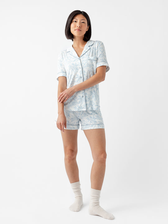 Women's Bamboo Stretch-Knit Short Sleeve Pajama Set