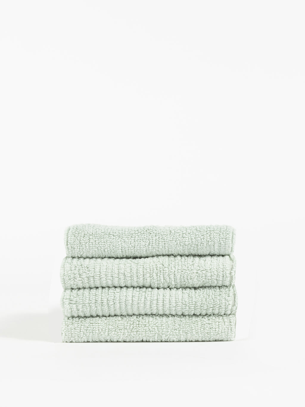 Ribbed Terry Washcloths Set of 4 Cozy Earth