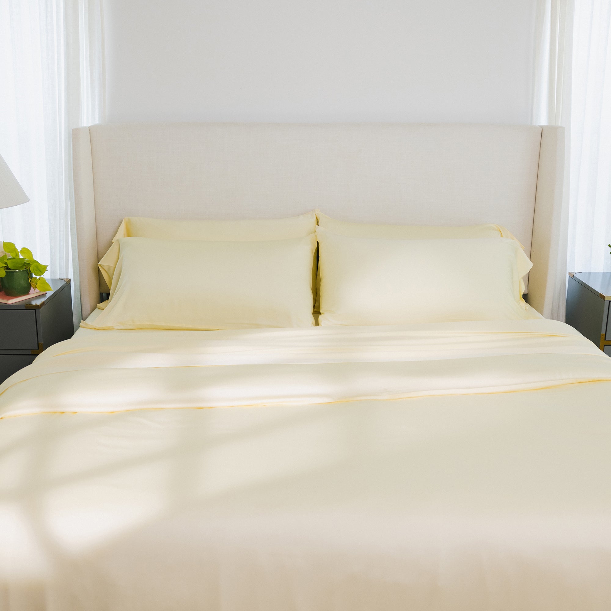 Lemonade Sheets on bed standard/king. 