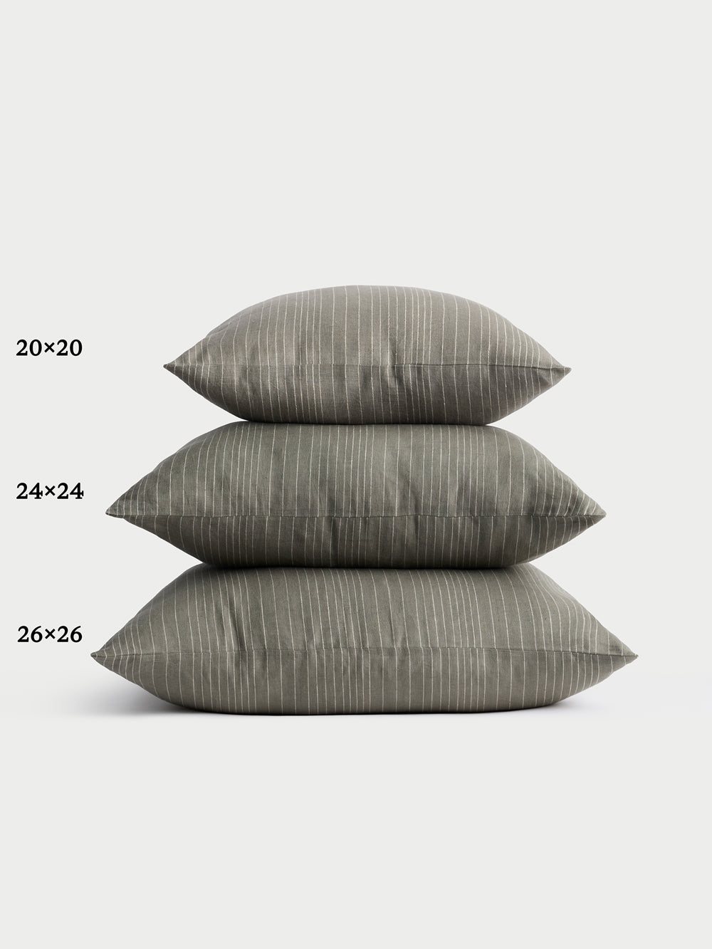 Cozy Earth striped throw pillow with plain white background 