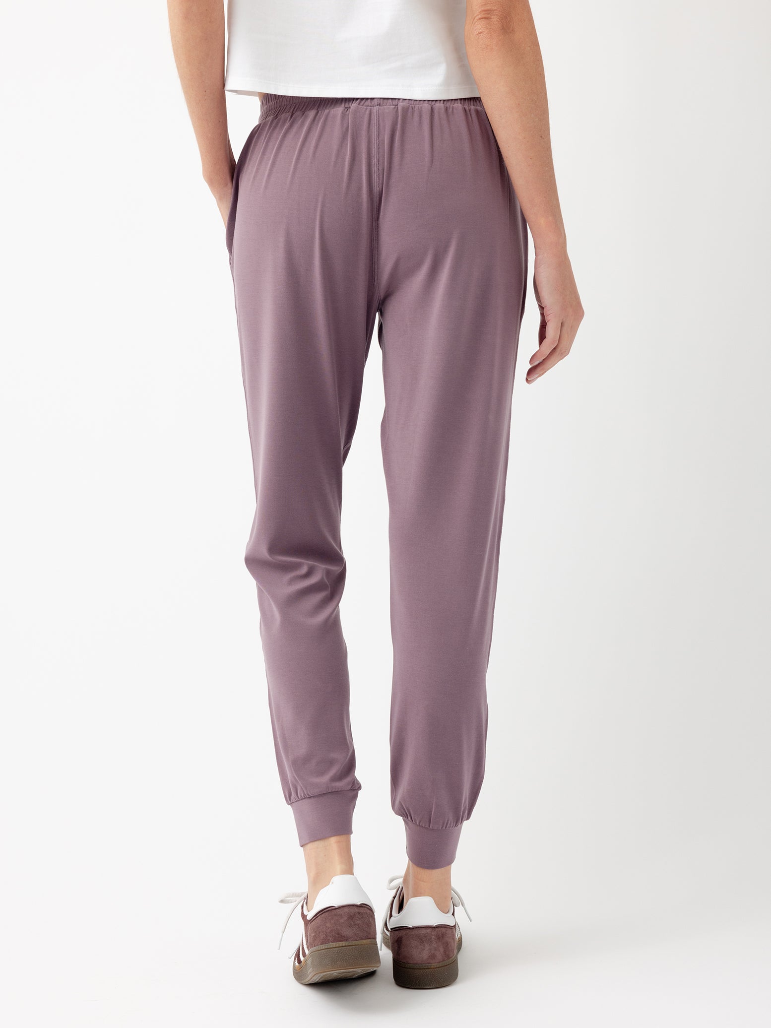 Twilight Studio Jogger. The Studio Joggers are worn by a woman photographed with a white background. 