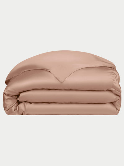 Clay duvet cover folded with white background |Color:Clay