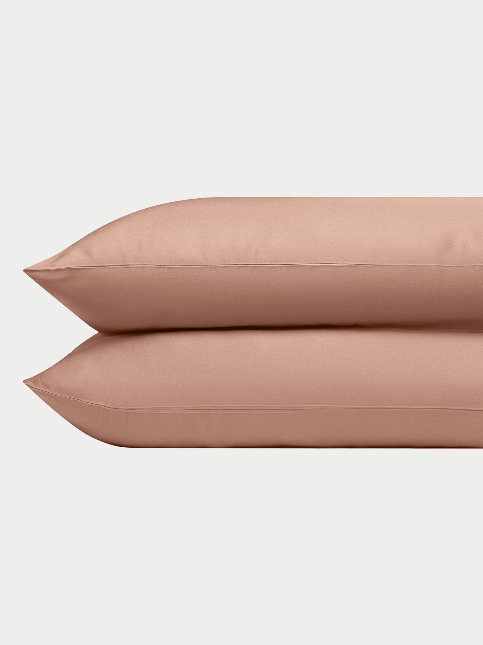 Two clay pillowcases with a plain background standard/king/body