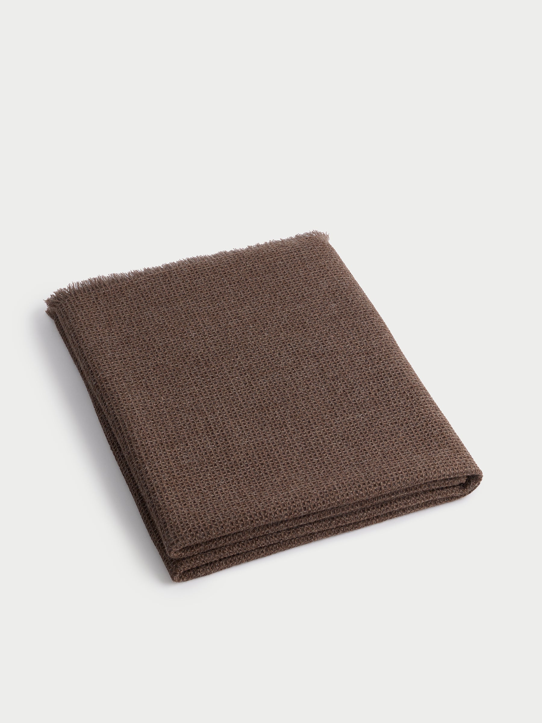 Ebony alpaca throw folded with white background |Color:Ebony